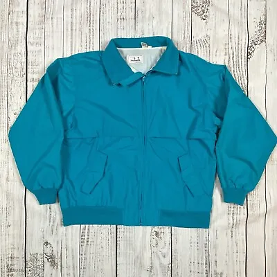 Cabelas Guidewear Jacket Vintage Windbreaker XL Full Zip Blue Vented Fishing • $17.49