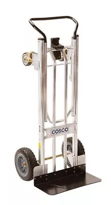 1000Lb Light Aluminum 2 In 1 Convertible Hand Truck 10  Tire Wheel Cart Trolley • $275