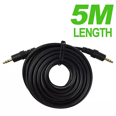 5m AUX Cable 3.5mm Stereo Audio Input Extension Male To Male Auxiliary Car Cord • $8.99