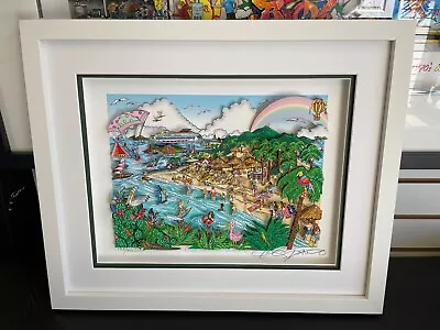 Charles Fazzino 3D Artwork   Our Caribbean Vacation   Signed & Numbered • $825