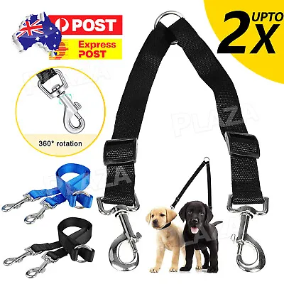 $8.95 • Buy 1/2x Two Way Double Dog Leash Lead Walk 2Dogs With One Lead Coupler NYLON Seller