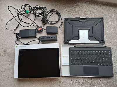 Microsoft Surface Pro 6 I5 8GB 128GB SSD Win 10Dock 1661 Pen Hard Case Bundle • £18