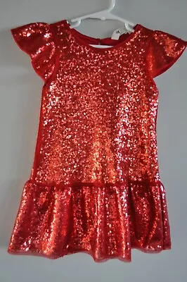 H&M Dress Girls Size 2-3 Red Sequin Cute For The Holidays  • $14