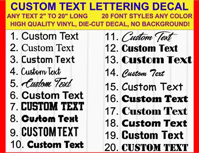Custom Sticker Text Vinyl Lettering Decal Personalized Names Quotes Tumbler Jdm • $1.99
