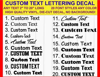 Personalized Sticker ANY TEXT Custom Vinyl Decal Slogans Lettering Car Window • $6.99