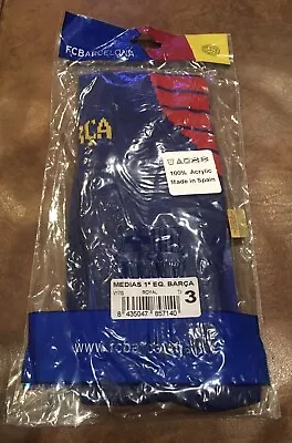 FC Barcelona Medias Socks Color Royal Size T/3 Made In Spain V17G New With Tags • $14.99