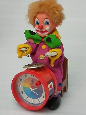 Extremely Rare CARL Alarm Mantel Clock Clown Drummer Made In Germany • $320