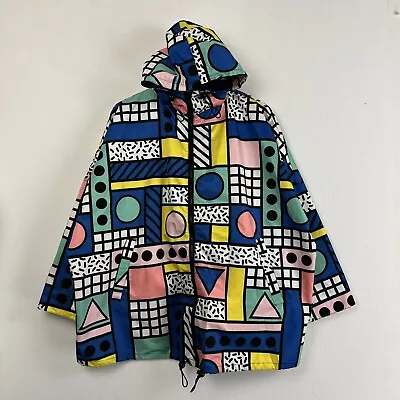 $299 • Buy GORMAN X Camille Walala Arcade Geometric Hooded Raincoat Jacket One Size RARE