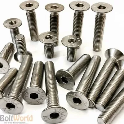 £2.02 • Buy A2 & A4 Stainless Steel M3 Countersunk Csk Socket Cap Allen Bolt Screws