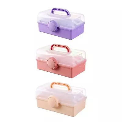 Sewing Supplies Organizer Folding Tool Box Large Capacity Art Crafts Case 3 • $30.38