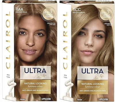 £8.95 • Buy Clairol ULTRA Lift HAIR DYE 11AA Or 11CC -COOL Blonde Or ASH BLONDE- Choose Qty 