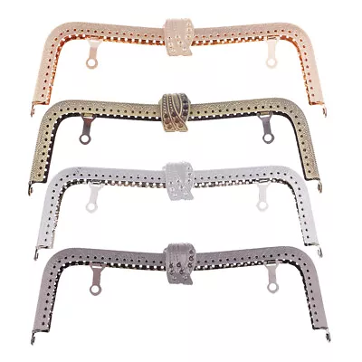 Vintage DIY Craft Metal Purse Frame Bag With Large Leaf Lock 20cm • £6.24