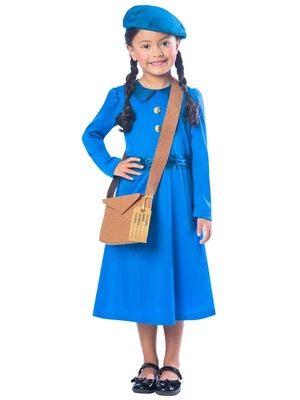 Girls Wartime School Costume World War 2 WW2 Book Day Week Fancy Dress 1940's • £10.99