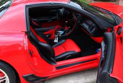 For Chevy Corvette C5- Z06 Synthetic Leather Seat Cover (1997 To 2004) Black/Red • $332.67