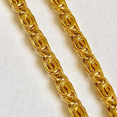 Vintage Gold Byzantine Chain Necklace 24  Plated New Swirl Mens Womens Long • $19.99