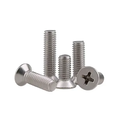 M2 M3 M4 M5 M8 M8 A4 Stainless Steel Marine Grade Countersunk Pozi Machine Screw • £1.20