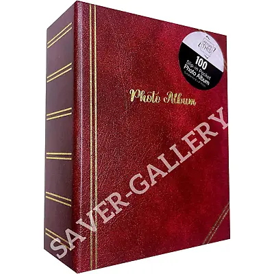 £5.99 • Buy Slip In Photo Album 6x4 100 Pocket Photo Album Book RED Small Photo Albums Gift