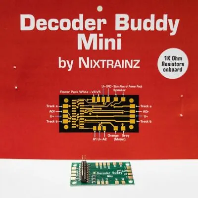 Nixtrainz DECODER BUDDY MINI 21 Pin DCC NIX Motherboard - MODELRRSUPPLY $5 OFFER • $10.95