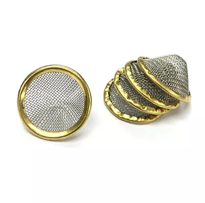 17mm Conical Bowl Gauzes Smoking Filter Screens Metal Brass 5 / 10 / 20 • £2.29