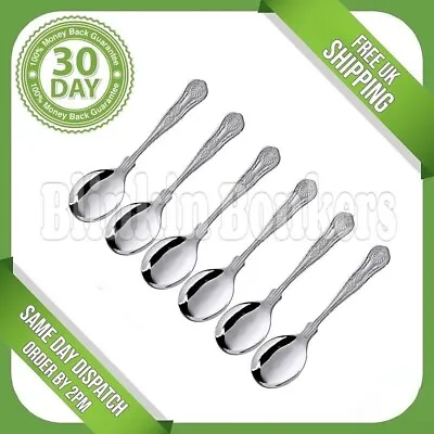 £5.89 • Buy 6 Kings Pattern Soup Spoons Set Of Six Quality Design Catering Grade Cutlery Uk