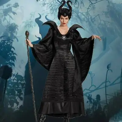 Adults Maleficent Witch Evil Queen Cosplay Costume Halloween Fancy Dress Gifts • £33.99