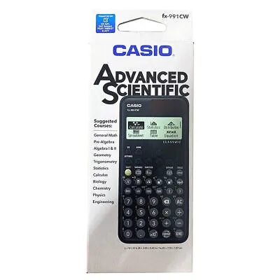 Casio FX-991CW Classwiz Non-Programmable Standard Scientific Calculator (Black) • $79.95