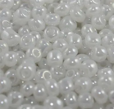 £2.79 • Buy 50g PEARL GLASS CEYLON SEED BEADS 11/0~2mm 8/0~3mm 6/0~4mm 16 COLOUR CHOICE