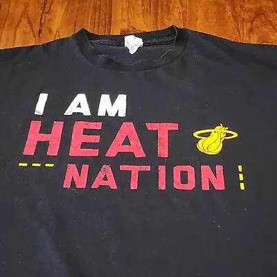 Miami Heat Tee Xl Stadium Giveaway Heat Nation Nba Basketball Wade Bosh Rare • £102.36