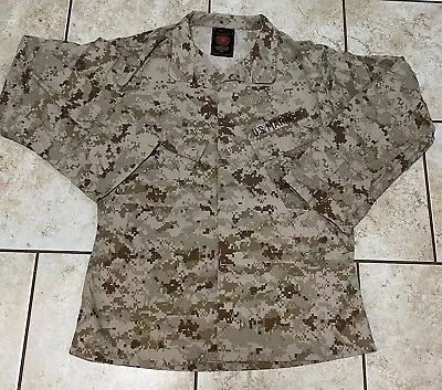 American Apparel USMC Marines Shirt Jacket Digital Camo Desert - Size M Tactical • $22