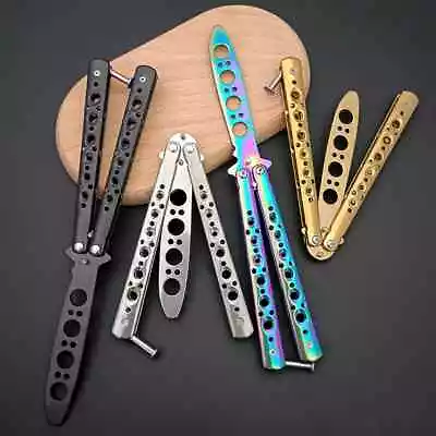 All Color Butterfly Comb Knife Metal Practice Trainer Training Tool Pocket AU • $7.99