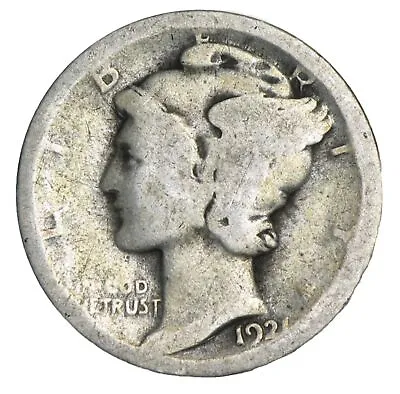 1921-P Mercury Silver Dime AG Key Date  BEST VALUE ON EBAY Free Shipping • $29.99