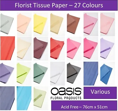 TISSUE PAPER SHEETS COLOURED BLACK WHITE Wrapping 50cm X 75cm NEW ACID FREE • £22.99