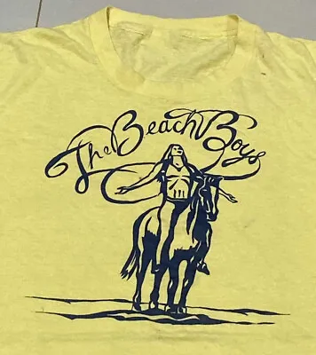 Vintage The Beach Boys 70s Yellow Unisex All Size Shirt • $18.99