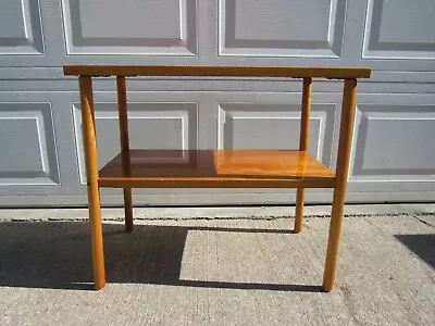 Vintage Mid Century DIY Maple Turntable Amplifier Stereo Side End Table Stand • $199.99