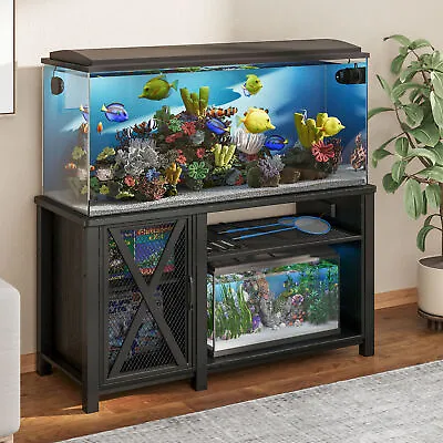 55-75 Gallon Fish Tank Stand W/Power Outlets Heavy Duty Aquarium Stand W/Cabinet • $149.99