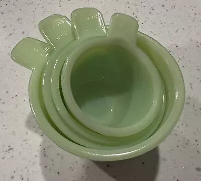 Vintage Jeannette Jadeite Measuring Cup Set • $130