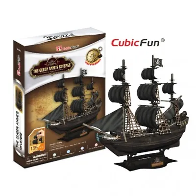 CubicFun 3D Puzzle - QUEEN ANNE'S REVENGE PIRATE SHIP - T4005H • £24