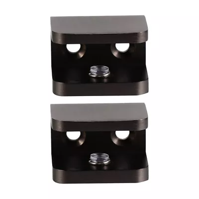  2 Pcs Glass Clip Adjustable Shelving Wall Mounted Shelves Bracket • £14.18