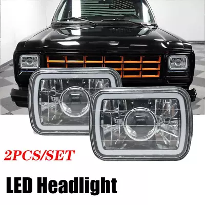 Pair 5x7  7x6  7   300W LED Headlights DRL For Dodge D150 D250 D350 Ram 50 H4 • $40.84