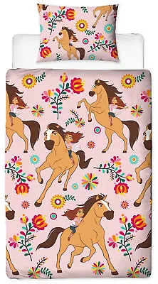 Single Spirit Horse Duvet Cover Reversible Bedding Set • £9.99