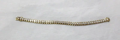 Vermeil 925 Tennis CZ Bracelet 7-1/8  Stones Are White Bracelet Is Excellent • £6.81