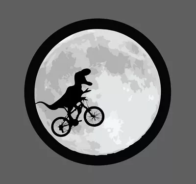 T-Rex Bike Sticker Moon ET Waterproof - Buy Any 4 For $1.75 Each Storewide! • $2.95