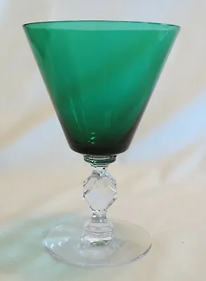 Morgantown Roanoke Venetian Green #7688 ½ Stem Water Goblet(s) • $19.99