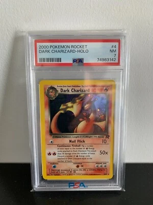 $124.99 • Buy 2000 Pokemon Rocket Dark Charizard Holo 4/82 PSA 7 Near Mint