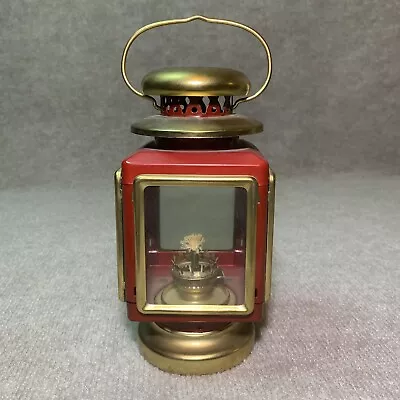 Oil Kerosene Lamp Vintage Miniature 9” Lantern Metal Handle Decorative Small • $29.69