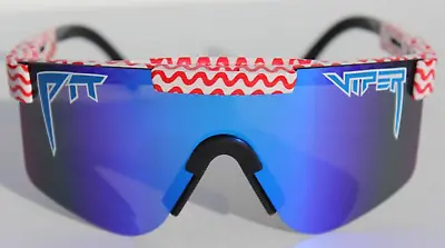 PIT VIPER The Yankee Noodle Sunglasses USA Red White/Blue Shield NEW • $64.95