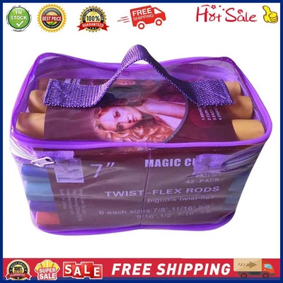 $21.44 • Buy 42pcs Foam Hair Curls Bendy Set Hair Rollers For Women Girls Long And Short Hair