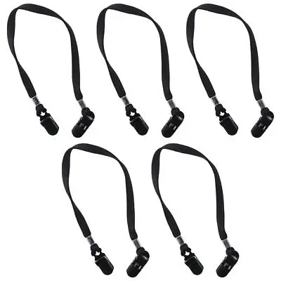5PCS Dacron With Alligator Clip Black Silverfoot Hat Straps  Outdoor • $13.65