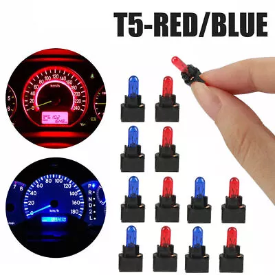 10Pcs T5 SMD LED Car Instrument Gauge Dash Light Bulbs Interior Indicator Lamp • $5.49