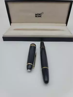 Montblanc Meisterstuck Roller Ball Luxury Pen MB Monte Black Resin Gold & Silver • $41.95